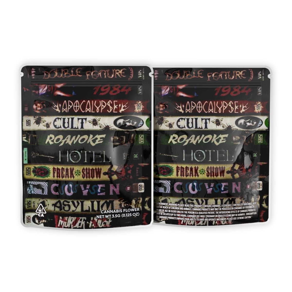 Apocalypse Cult Roanoke Weed Mylar Bags 3.5 Grams