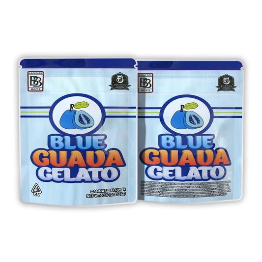 Backpack Boyz Blue Guaua Gelato Weed Mylar Bags 3.5 Grams