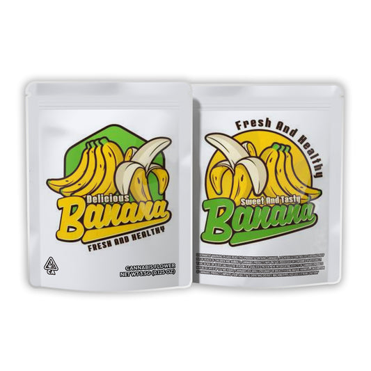 Delicious Banana Weed Mylar Bags 3.5 Grams