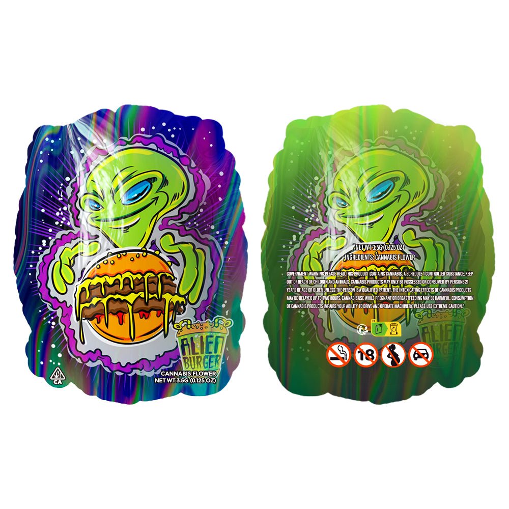 Alien Allen Burger Mylar Bags 3.5 Grams