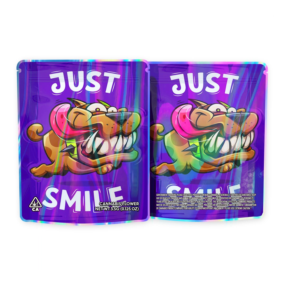 Just Smile Mylar Bags 3.5 Grams