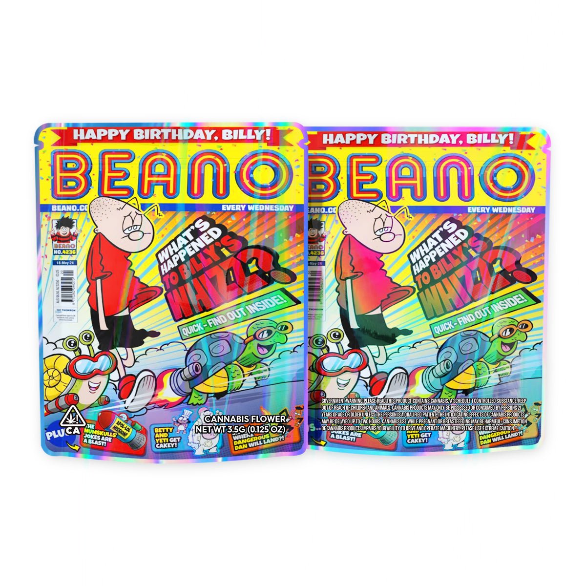 Beano Mylar Bags 3.5 Grams