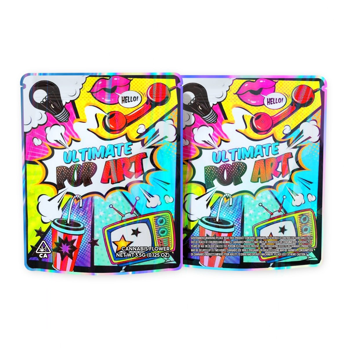 ULTIMATE POP ART Mylar Bags 3.5 Grams