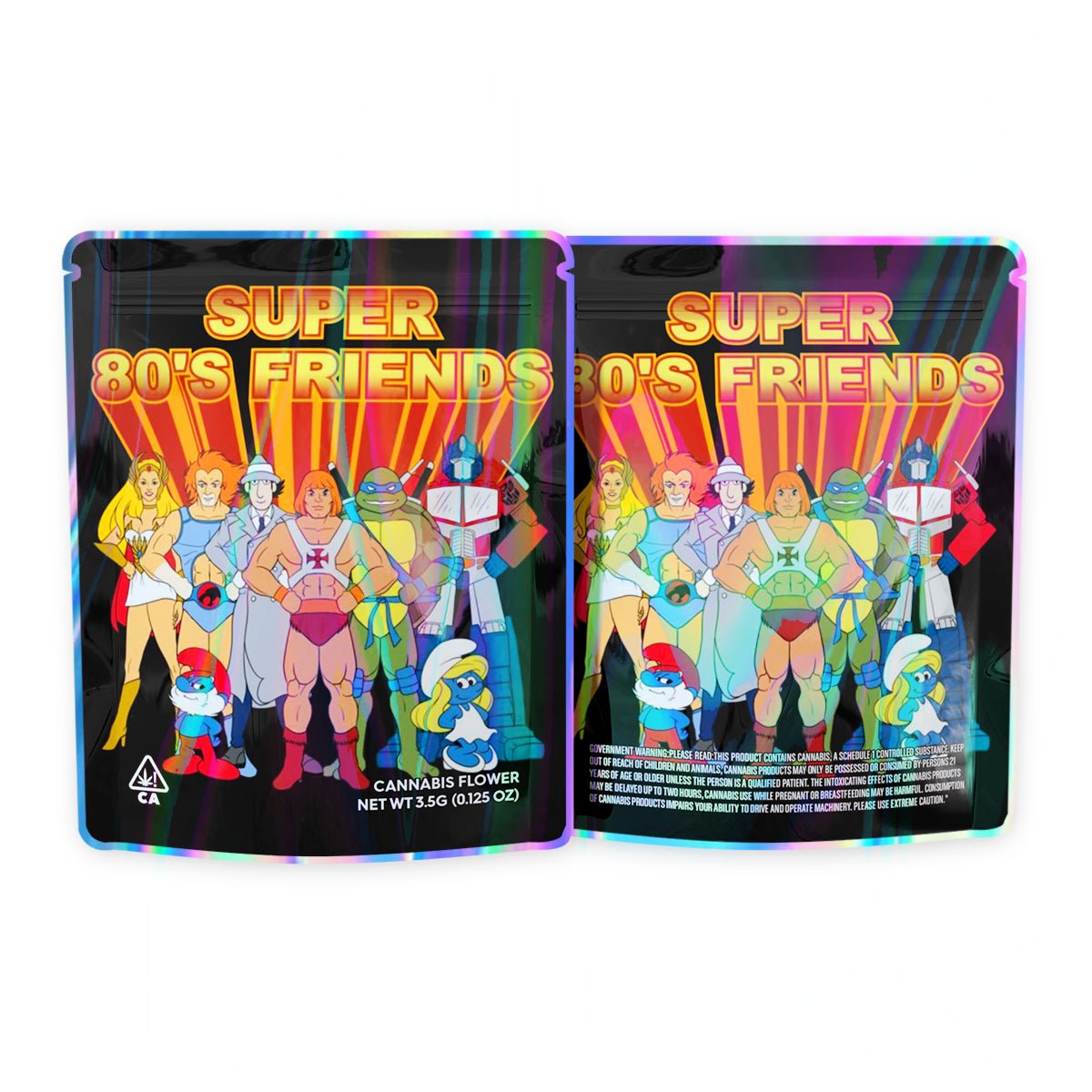 Super 80's Friends Mylar Bags 3.5 Grams