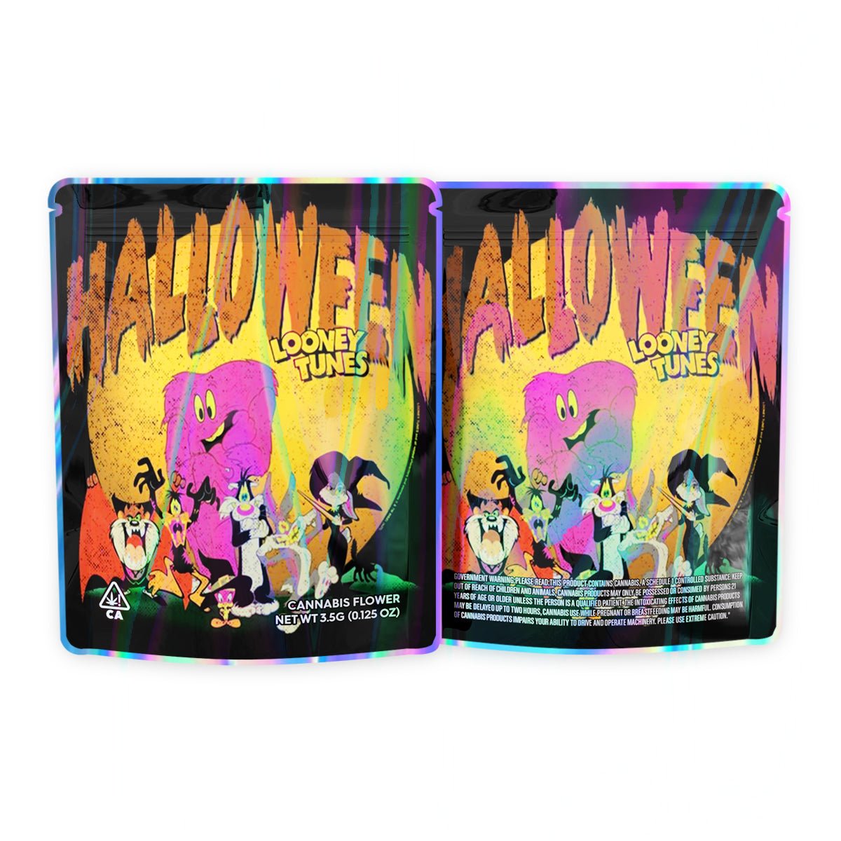 Halloween Looney Tunes Mylar Bags 3.5 Grams