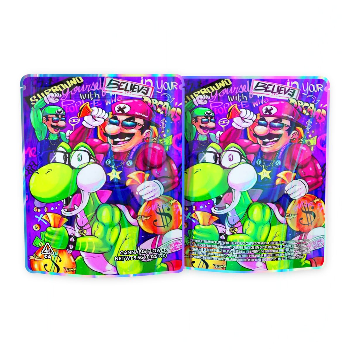 Mario Comics Mylar Bags 3.5 Grams