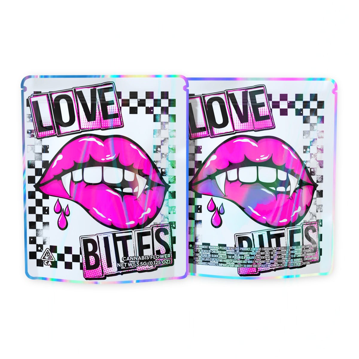 Love Bites Mylar Bags 3.5 Grams