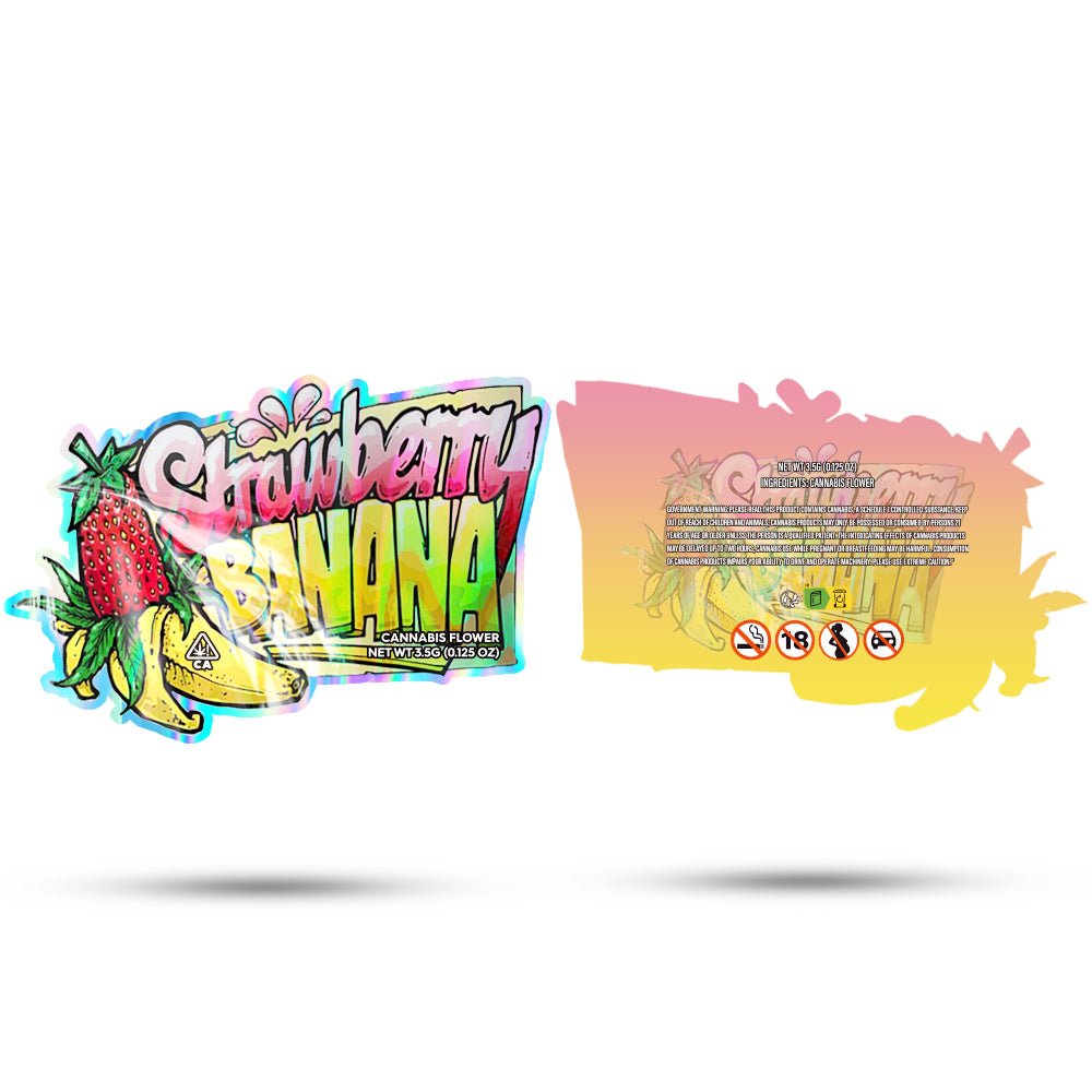 Strawberry Banana Mylar Bags 3.5 Grams