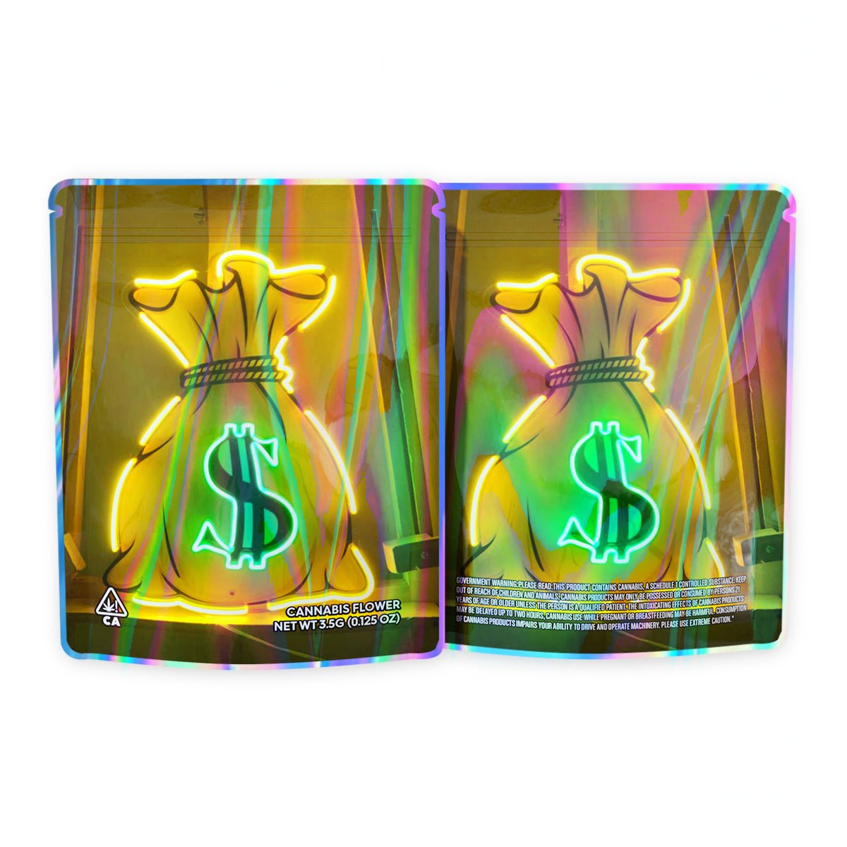 Money bag Mylar Bags 3.5 Grams