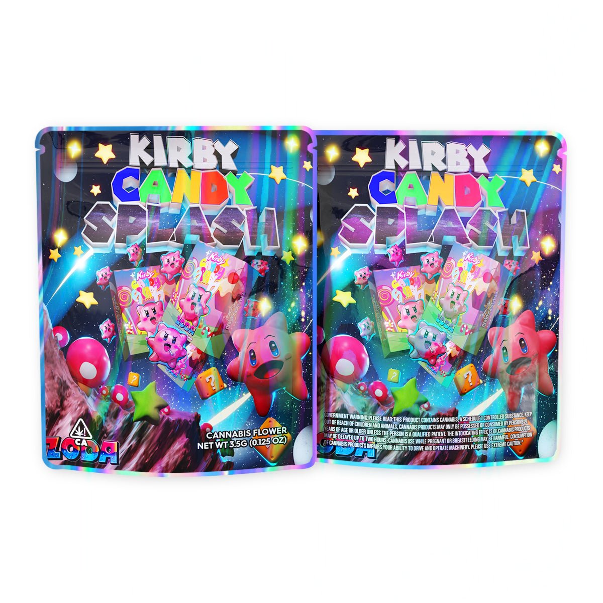 Kirby Candy Splash Mylar Bags 3.5 Grams