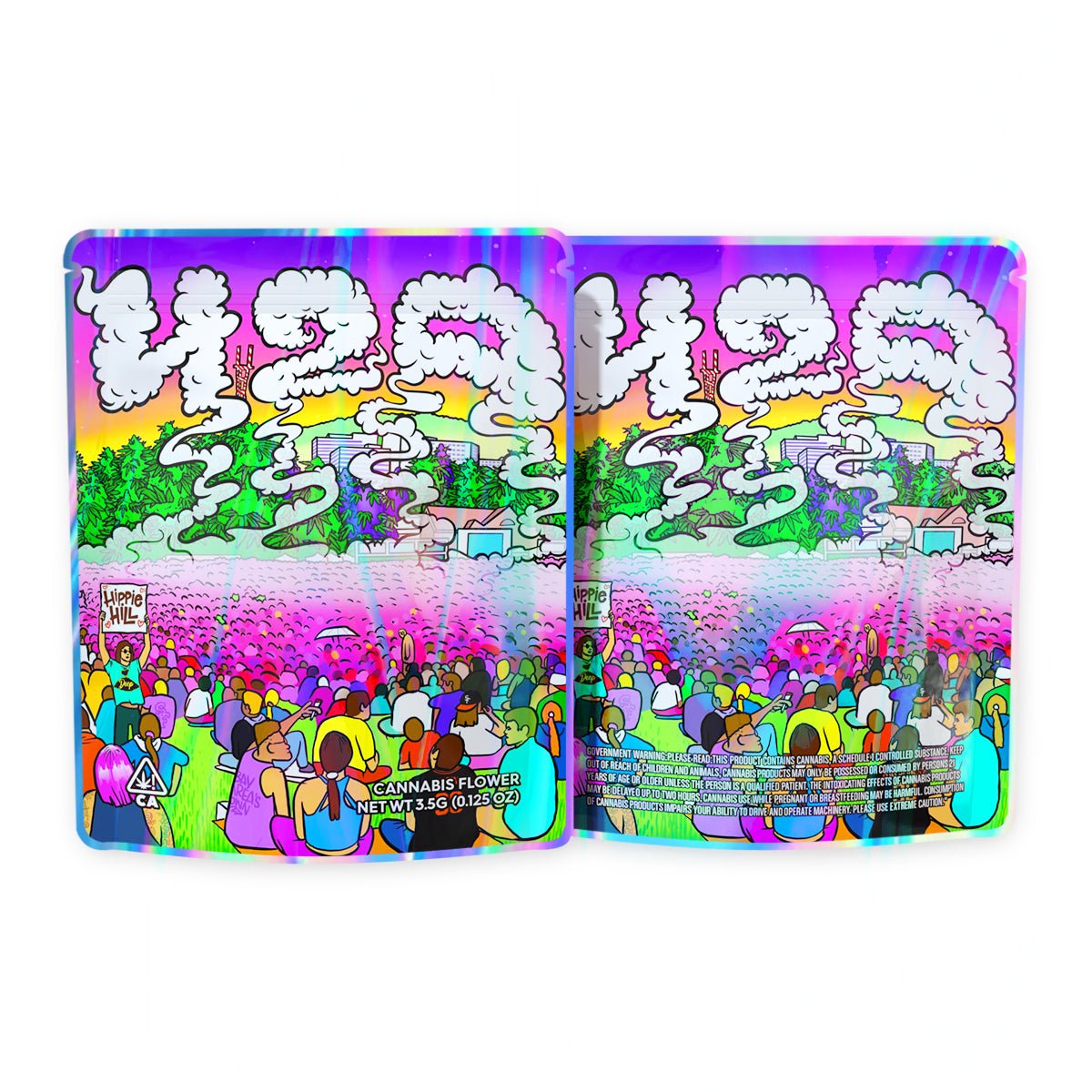 420 Hippie Hill Mylar Bags 3.5 Grams