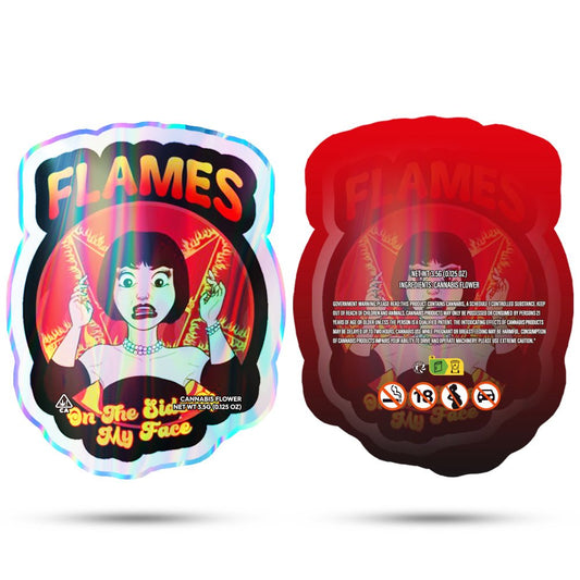 Flames Mylar Bags 3.5 Grams