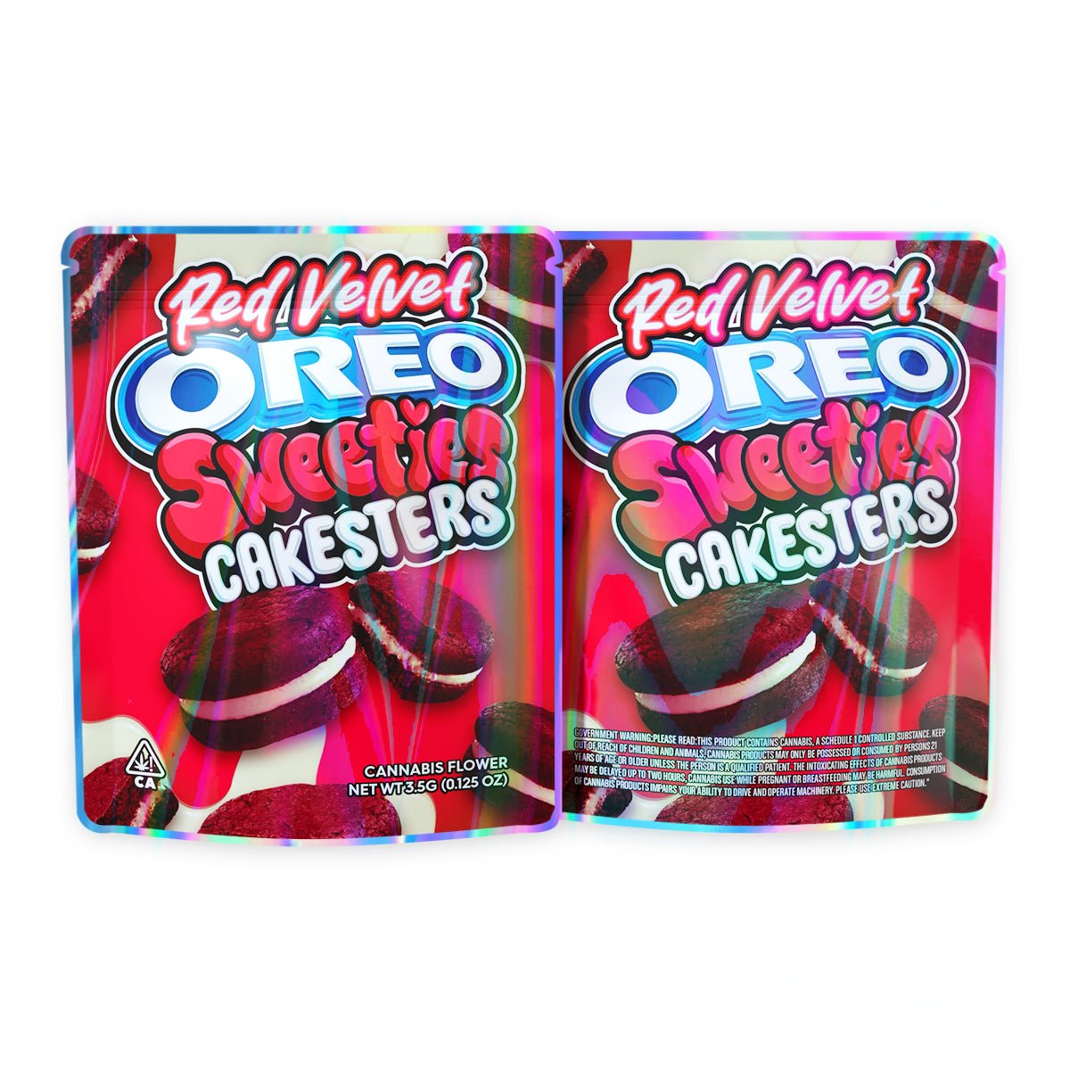 Red Velvet oreo Sweeties Cakesters Mylar Bags 3.5 Grams