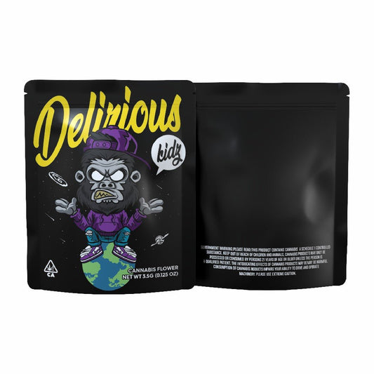 DELIRIOUS MONKEY Mylar Bags 3.5 Grams