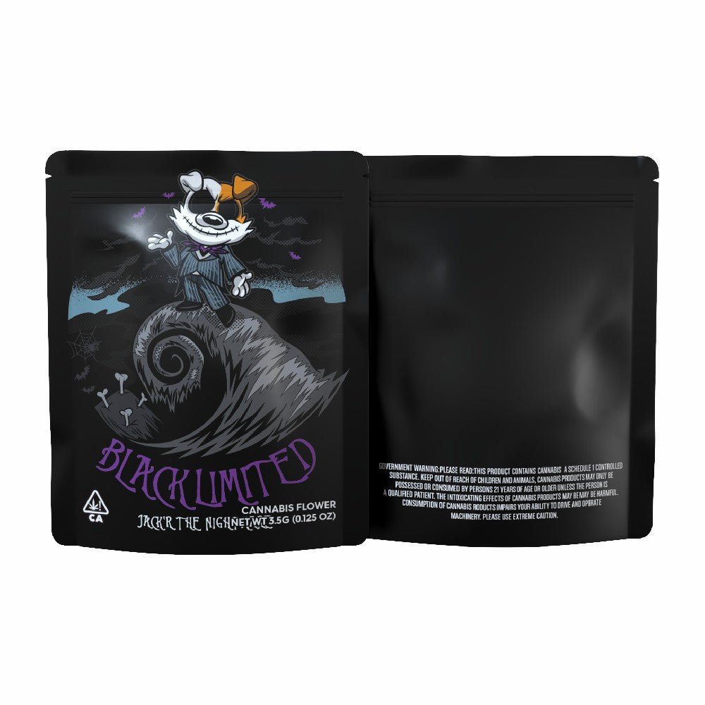 Black Limited Mylar Bags 3.5 Grams