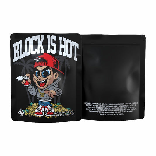 Block is Hot Mylar Bags 3.5 Grams