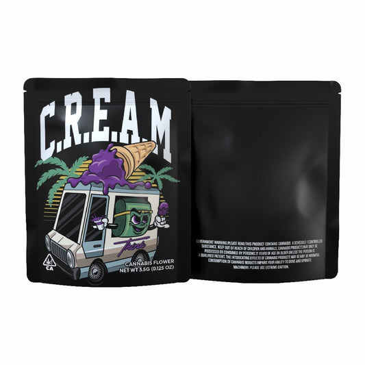 Cream Mylar Bags 3.5 Grams