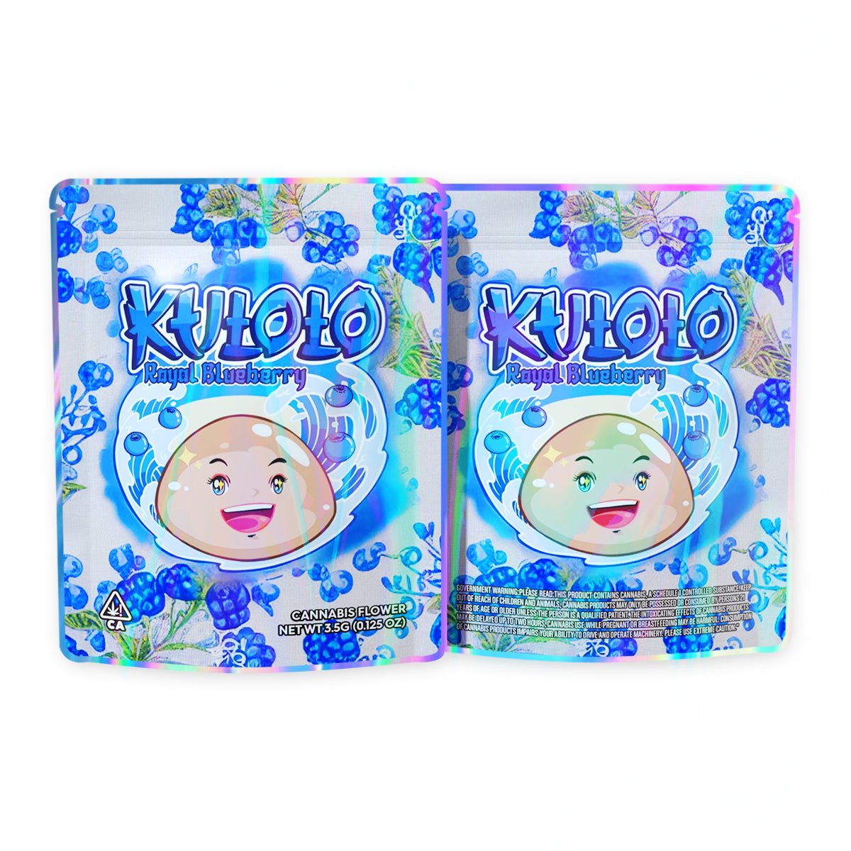 Kutoto Royol Blueberry Mylar Bags 3.5 Grams