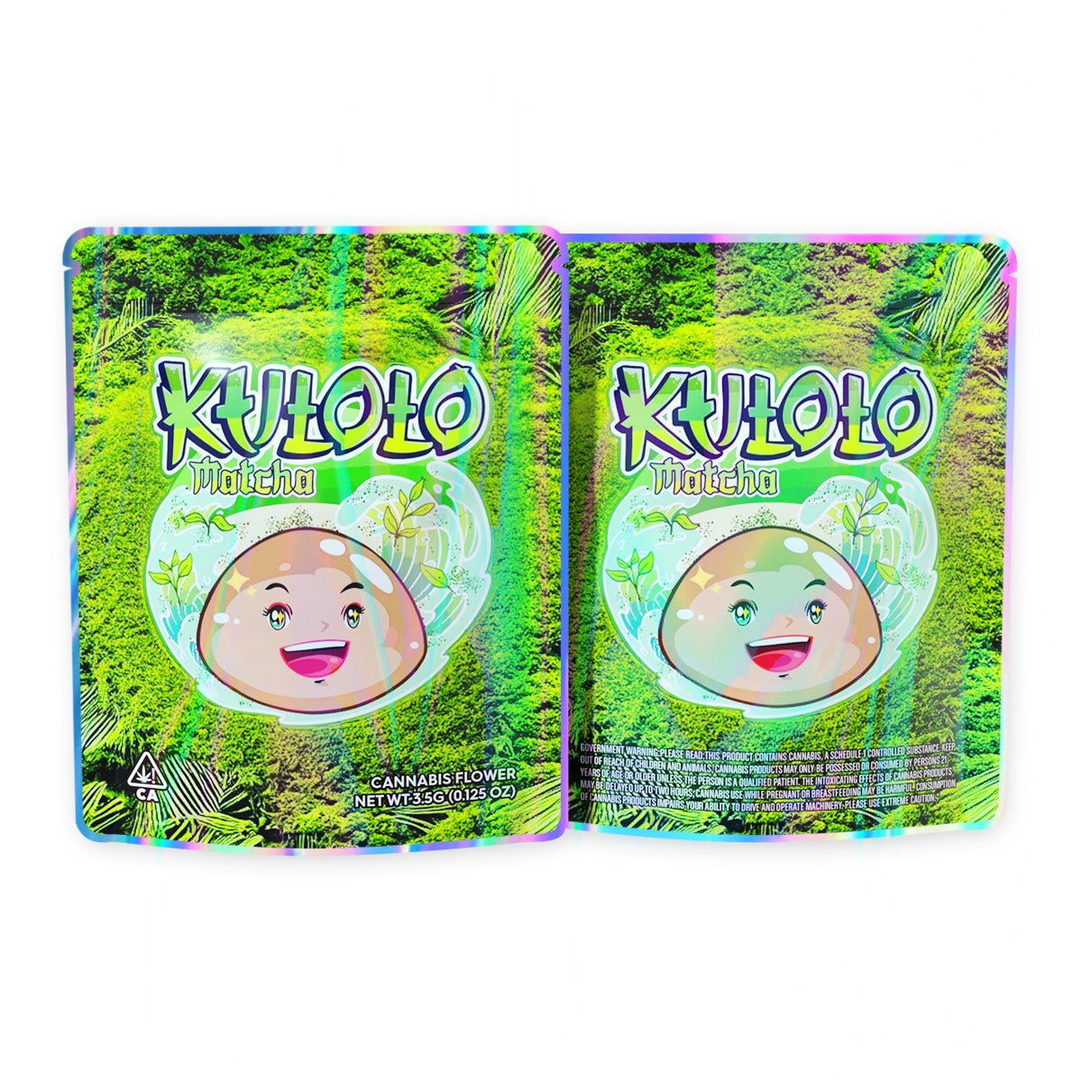 Kutoto Matcha Mylar Bags 3.5 Grams