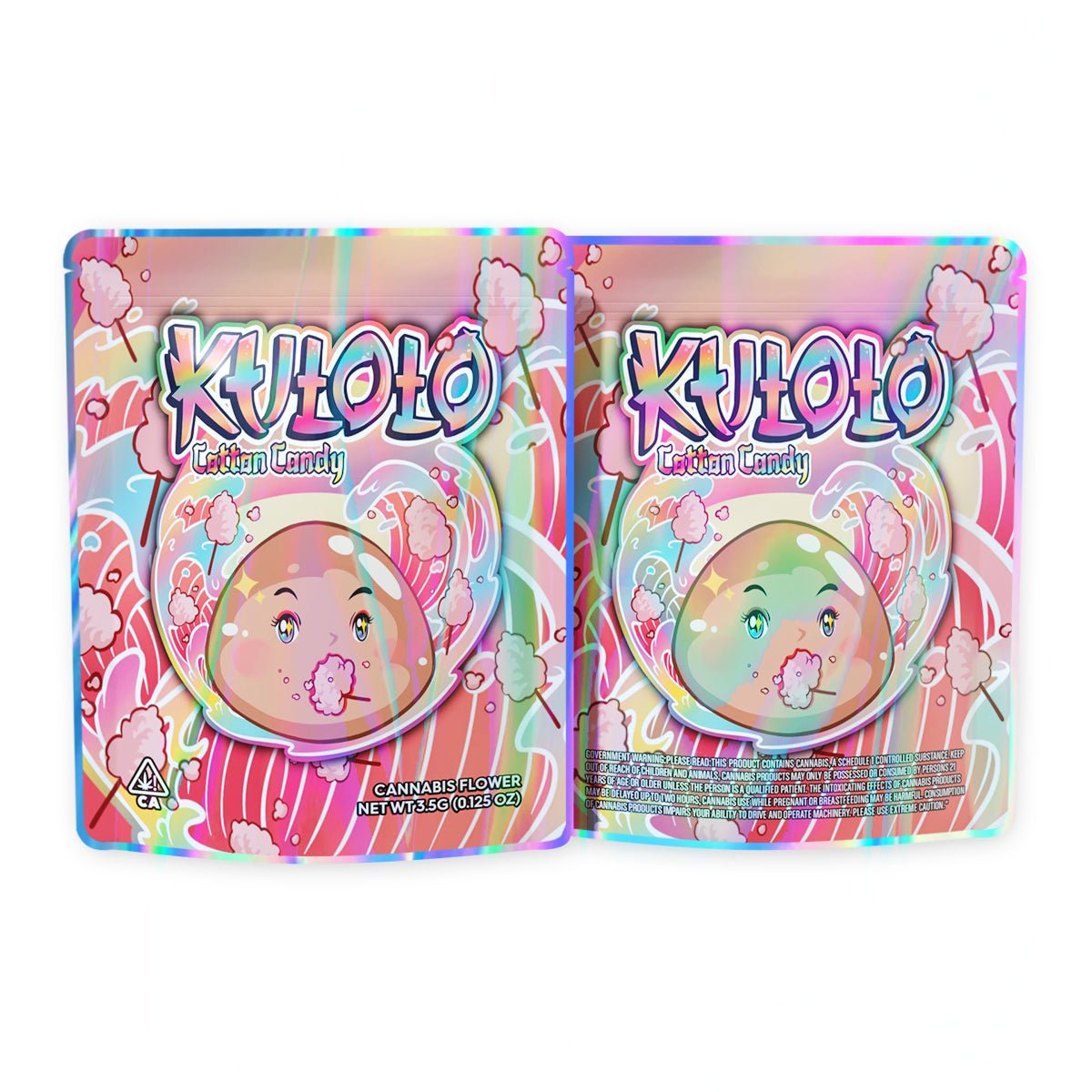 Kutoto Cotton Candy Mylar Bags 3.5 Grams