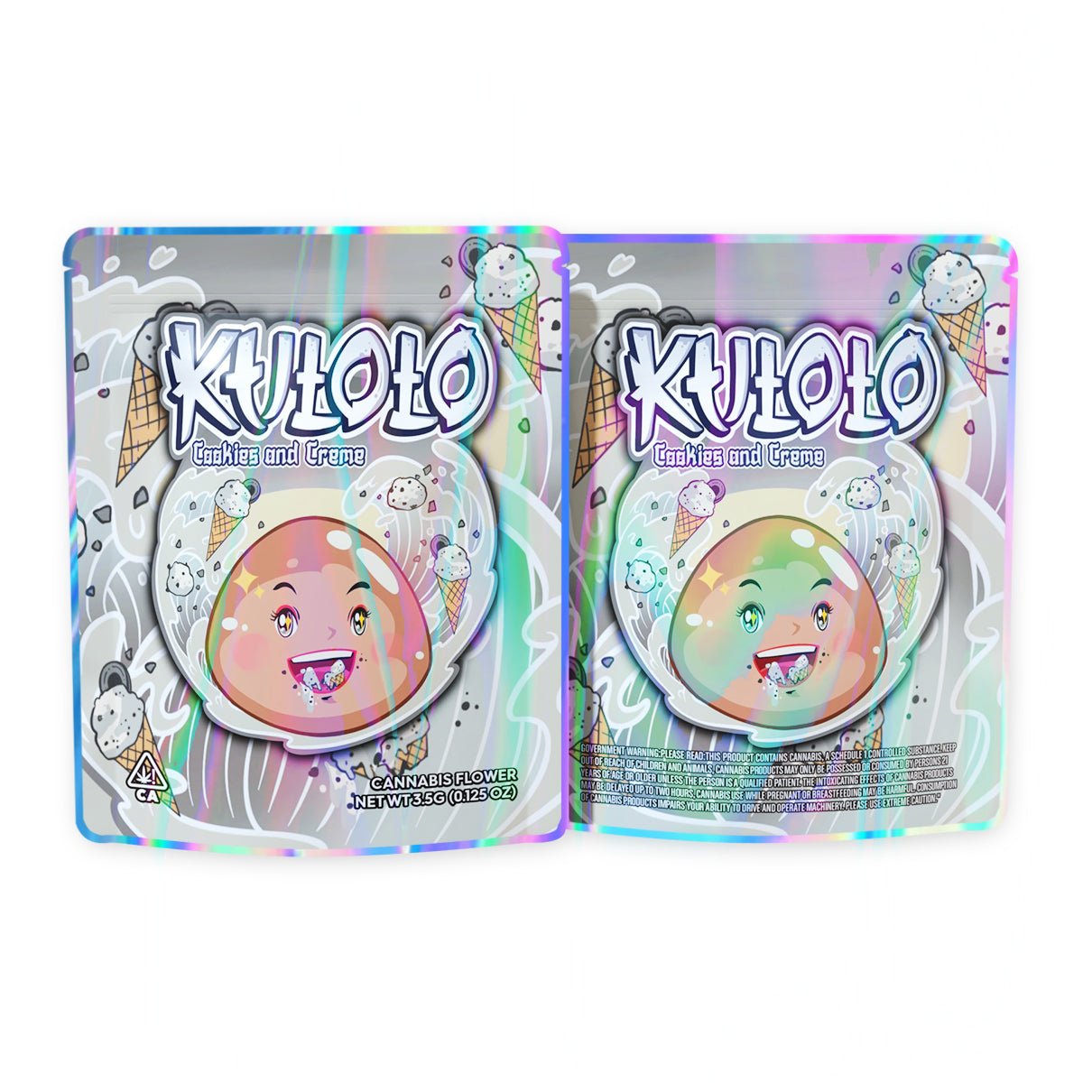 Kutoto Cookies and Creme Mylar Bags 3.5 Grams