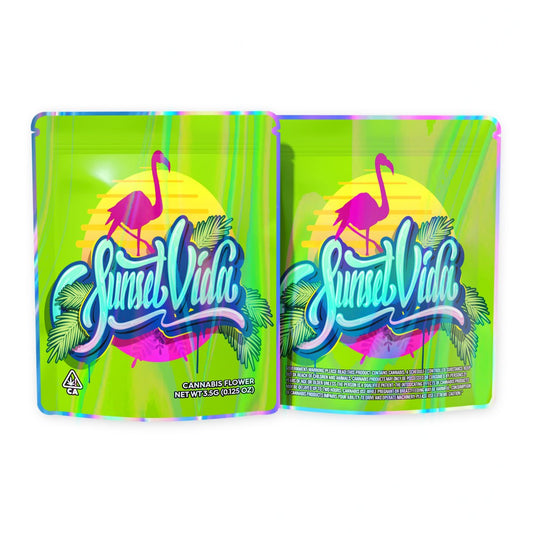 Sunset Vida Mylar Bags 3.5 Grams