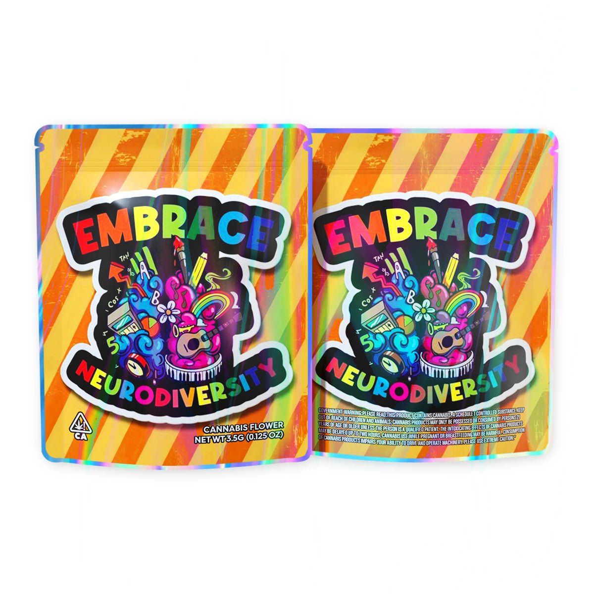 Embrace Neurodiversity Mylar Bags 3.5 Grams