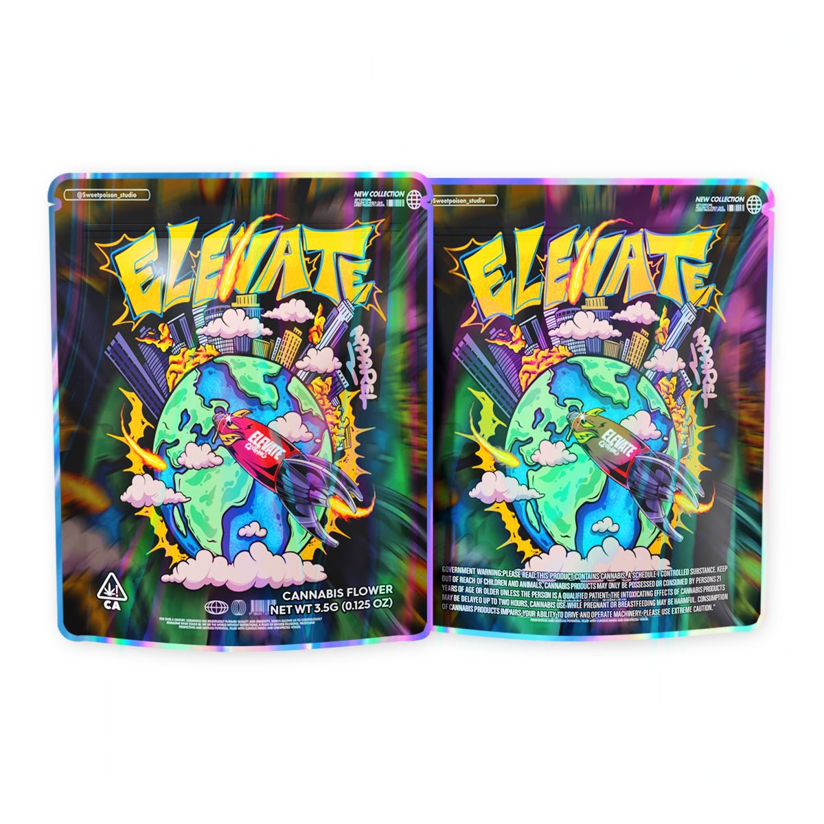 Elevat Mylar Bags 3.5 Grams