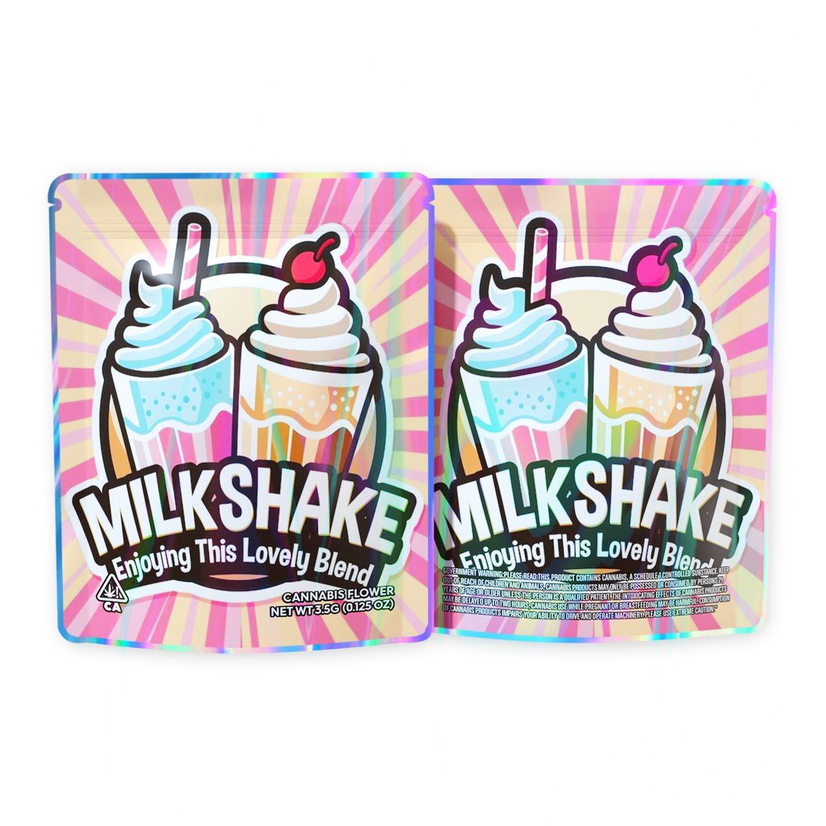 Milkshake Mylar Bags 3.5 Grams