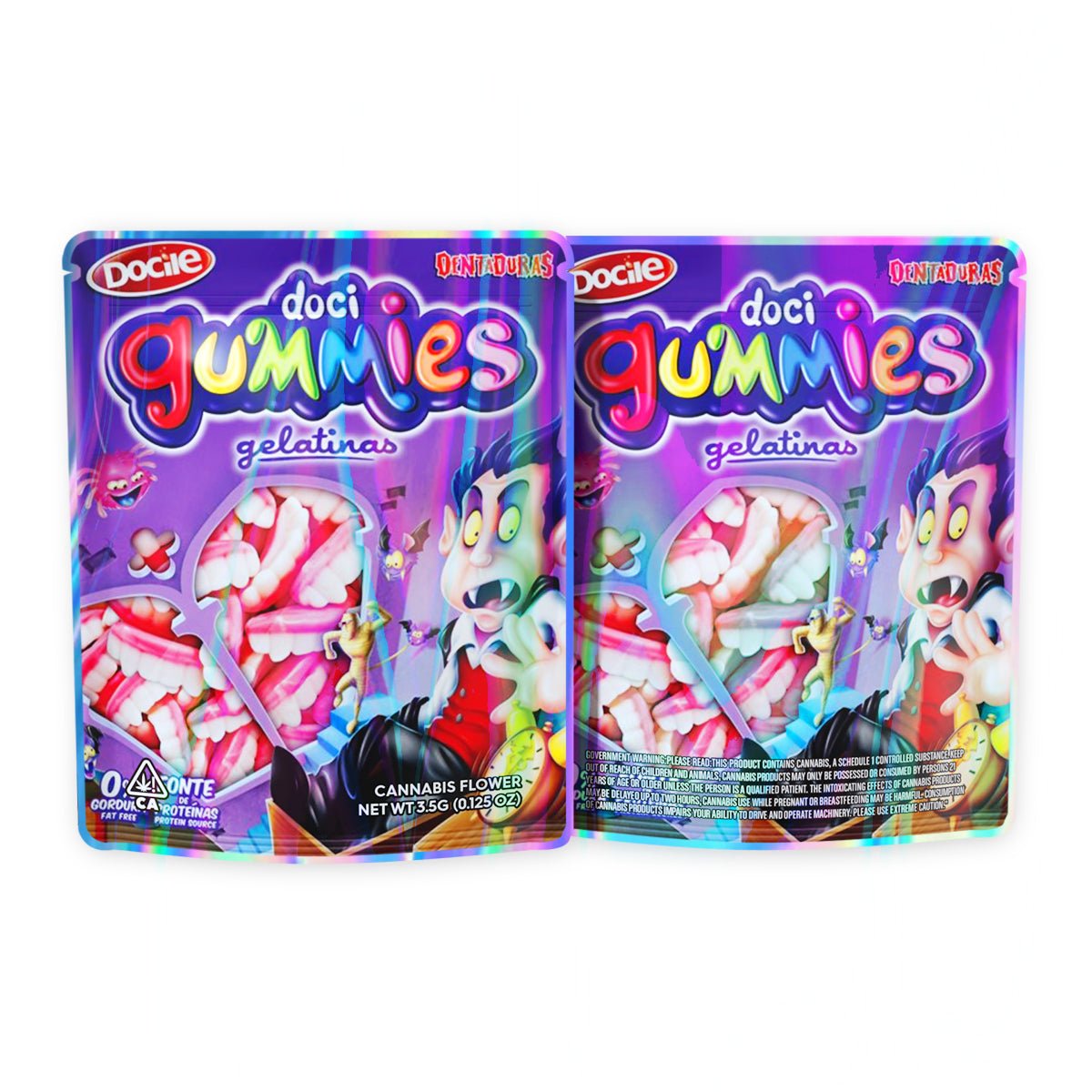 Dentaduras Gummies Mylar Bags 3.5 Grams 