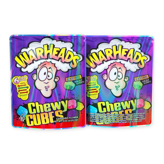 Warheads Chewy Cubes Mylar Bags 3.5 Grams