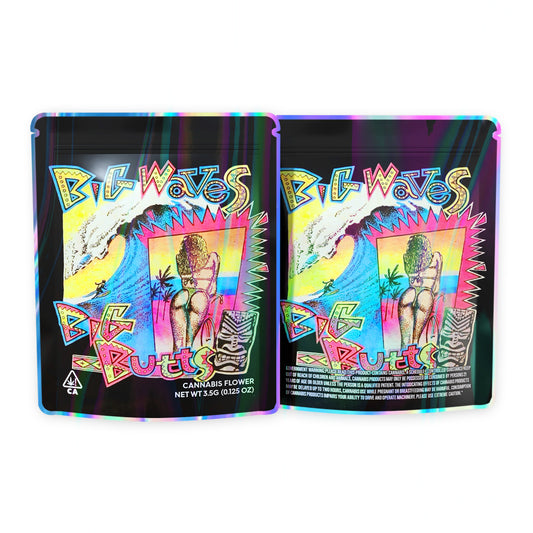 Big Waves Big Butts Mylar Bags 3.5 Grams