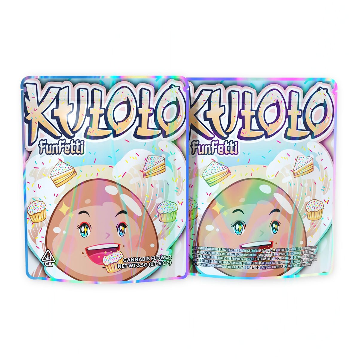 Kutoto Funfetti Mylar Bags 3.5 Grams