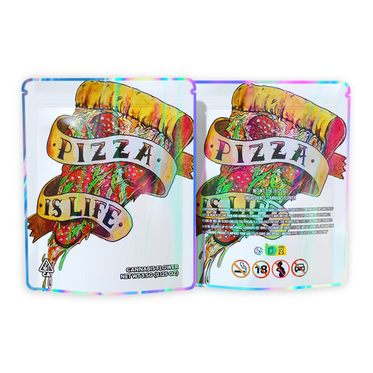 Pizza Is Life Mylar Bags 3.5 Grams