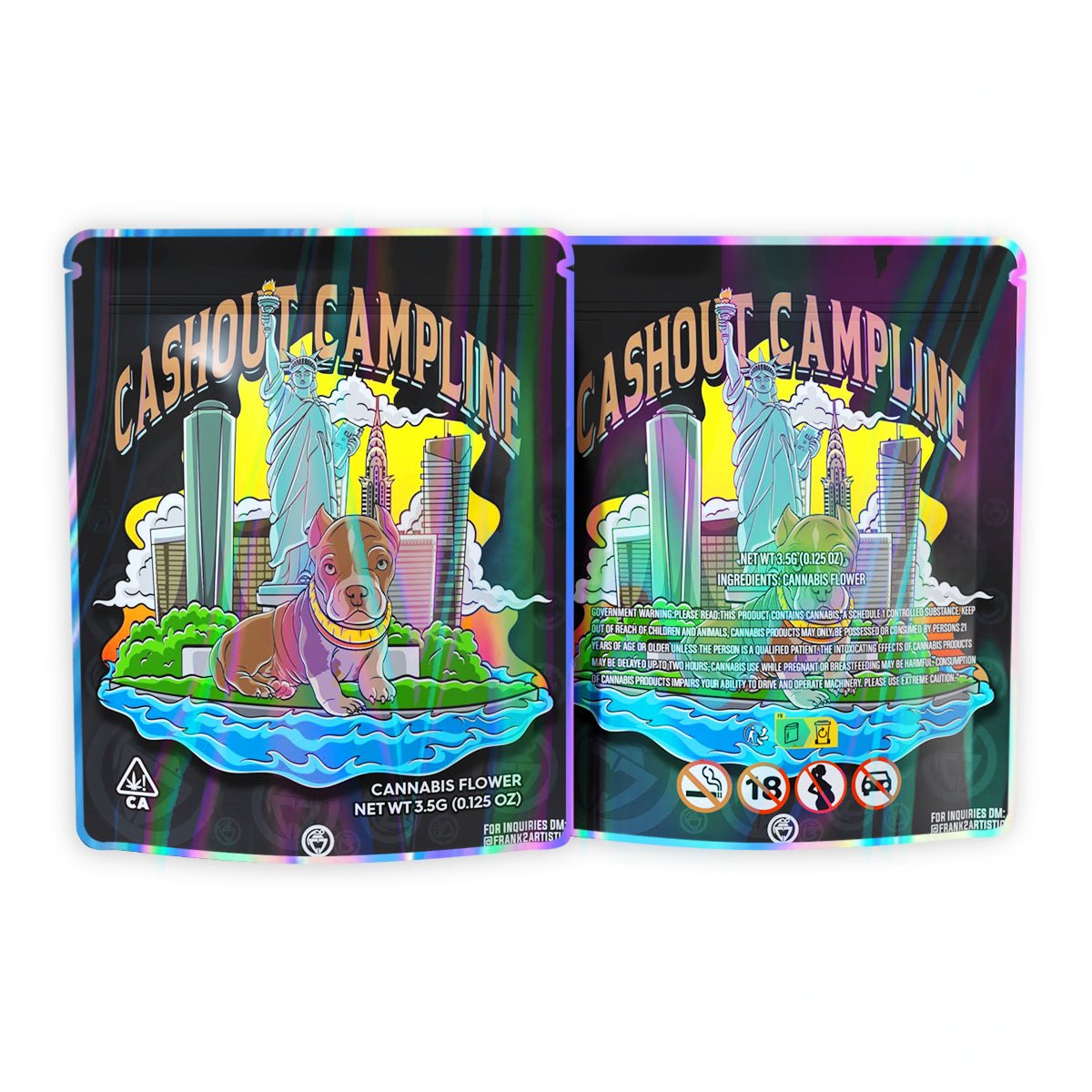 Cashout Campline Mylar Bags 3.5 Grams