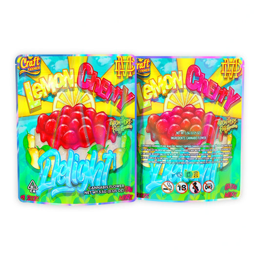 Lemon Cherry Delight Mylar Bags 3.5 Grams