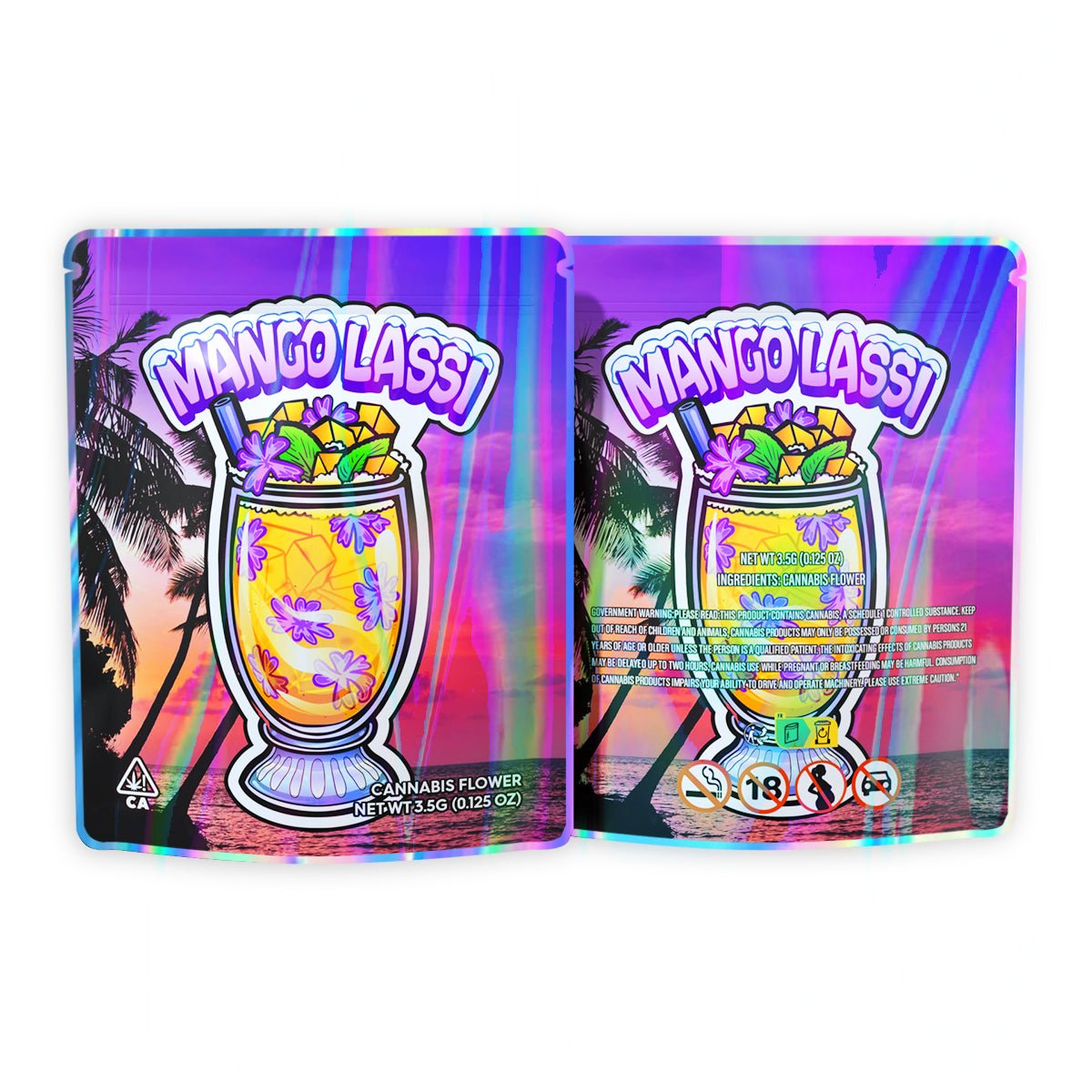 Mango Lassi Mylar Bags 3.5 Grams