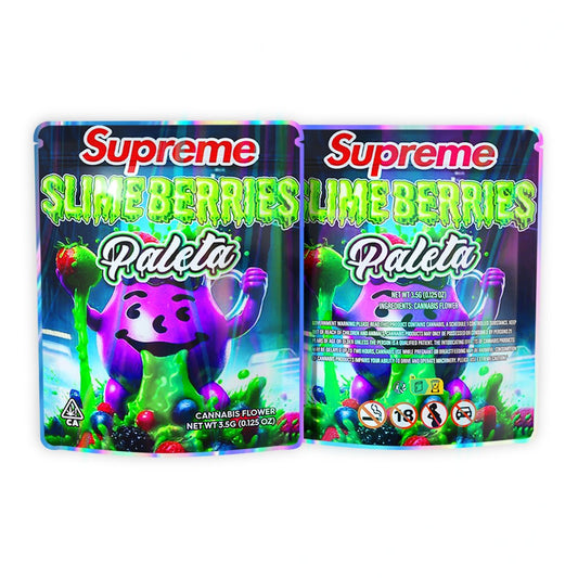 Supreme Slime Berries Paleta Mylar Bags 3.5 Grams