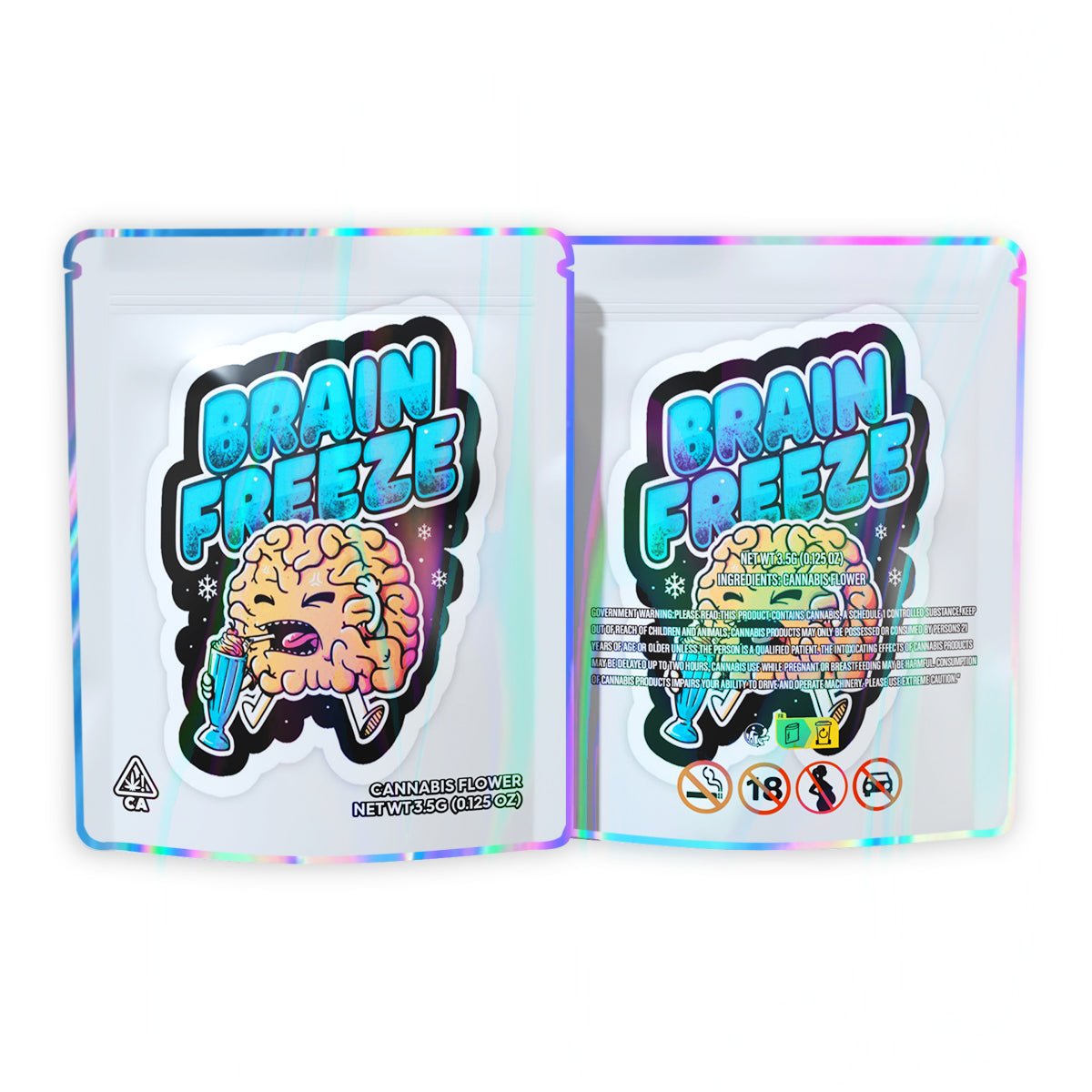 Brain Freeze Mylar Bags 3.5 Grams