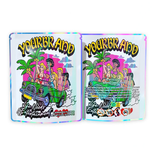 Beach Happy Hour Mylar Bags 3.5 Grams