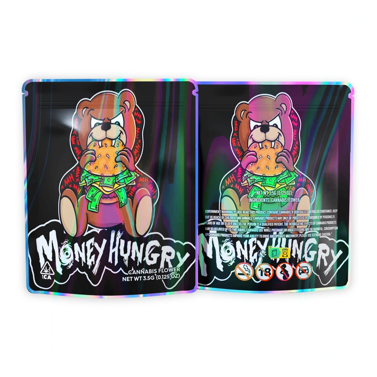 Money Hungry Mylar Bags 3.5 Grams