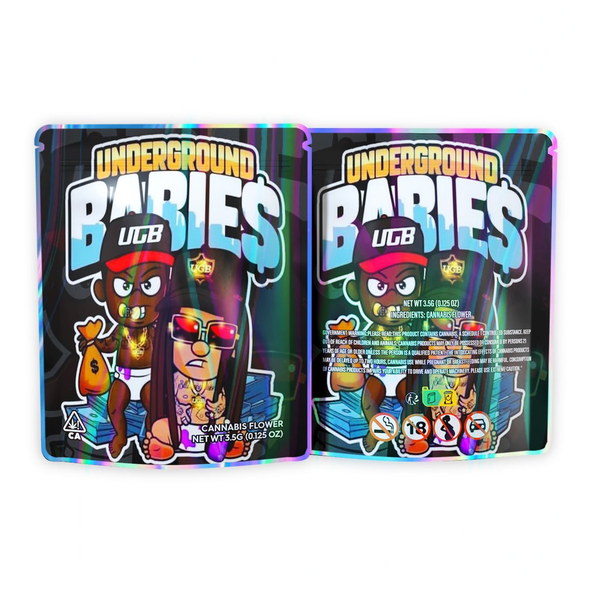 Underground Babies Mylar Bags 3.5 Grams