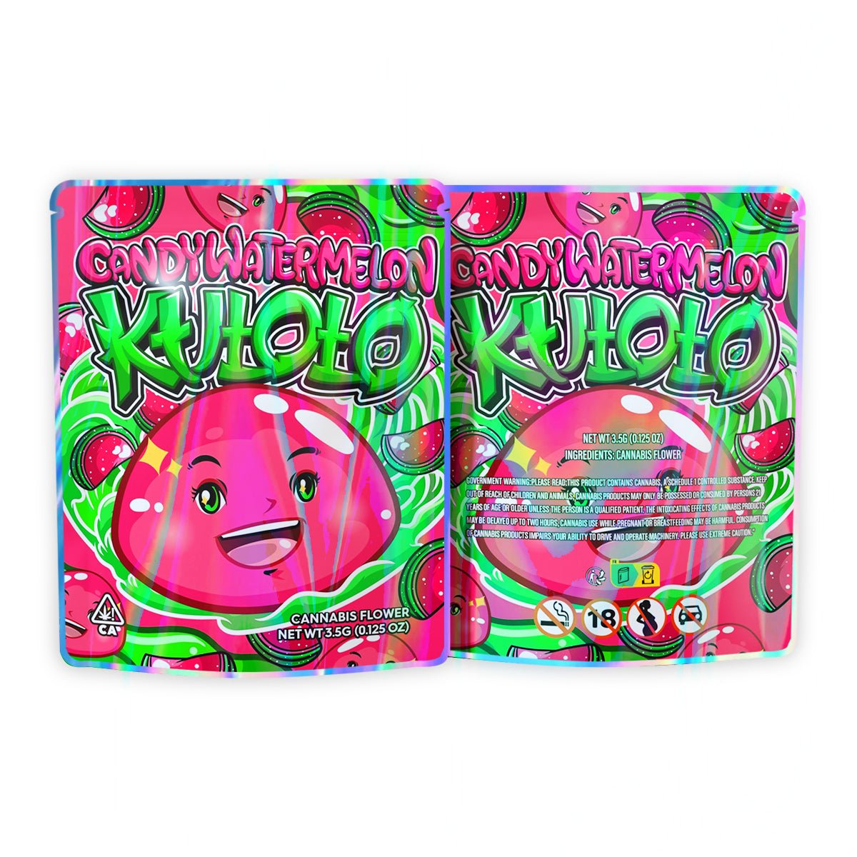 Candy Water Melon Kutoto Mylar Bags 3.5 Grams