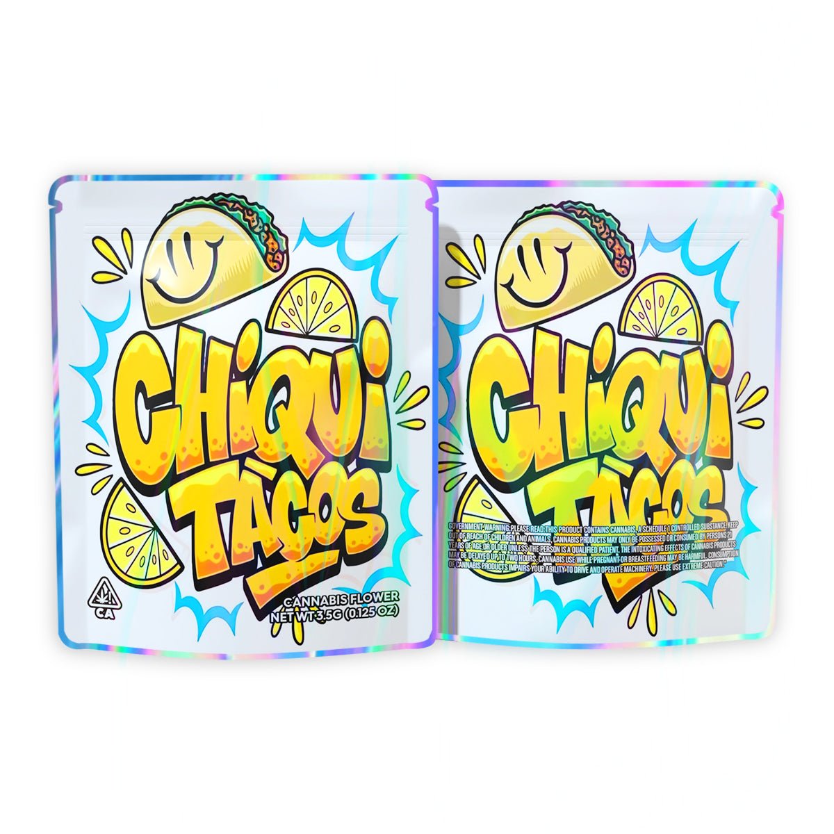 Chiqui Tacos Mylar Bags 3.5 Grams