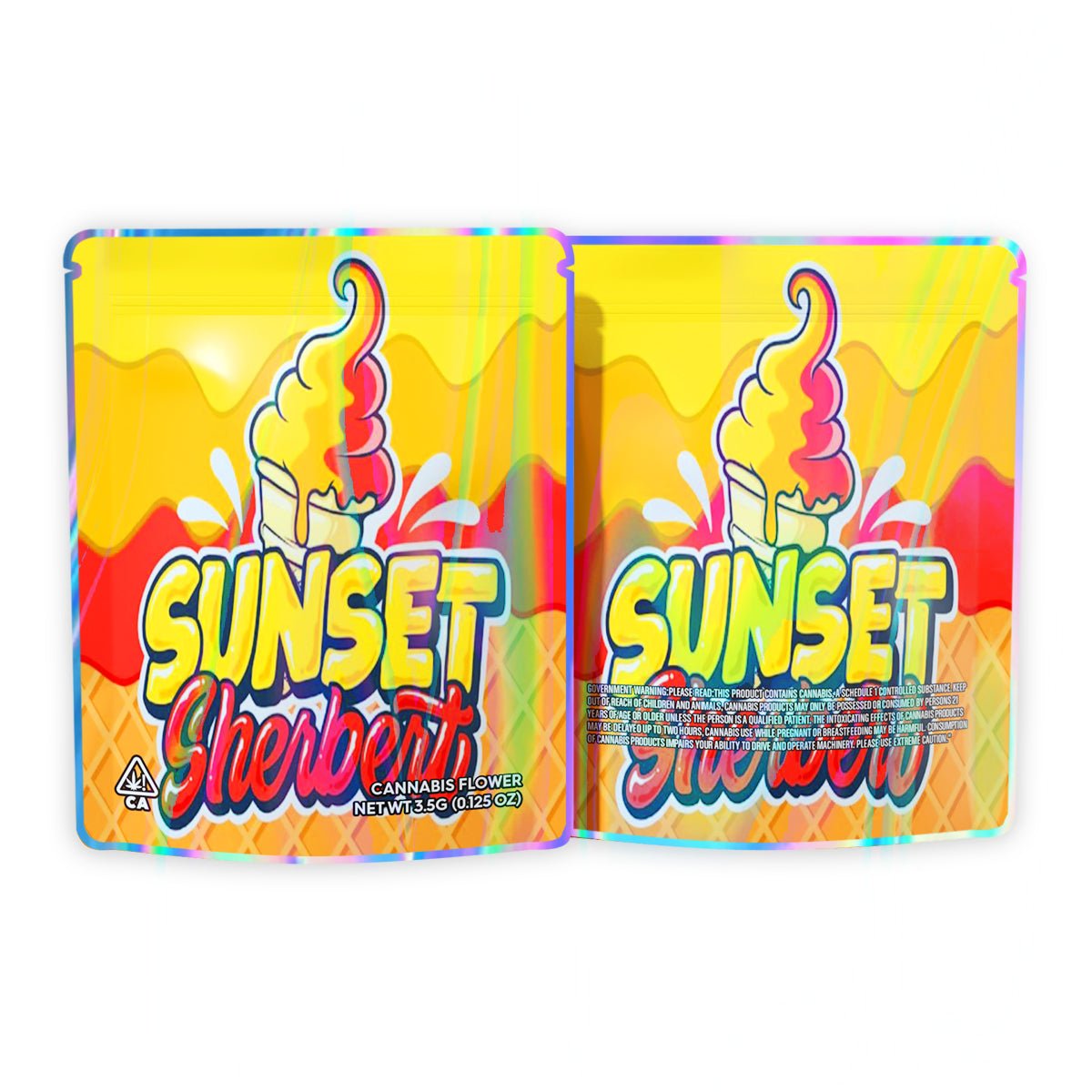 Sunset Sherbert Mylar Bags 3.5 Grams