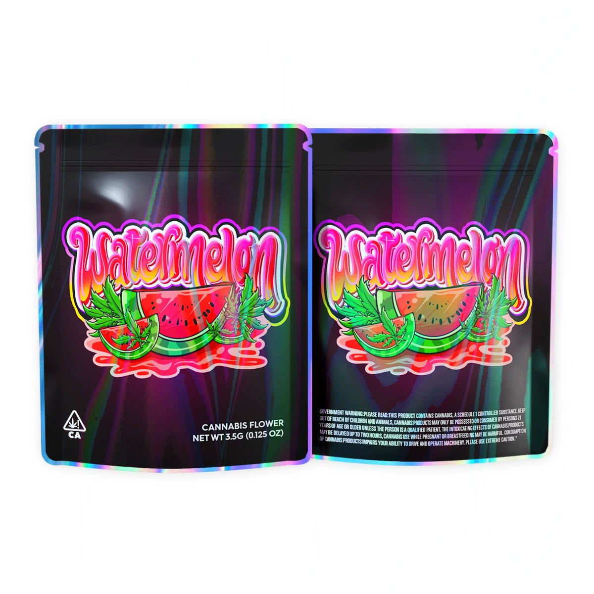 Watermelon Mylar Bags 3.5 Grams