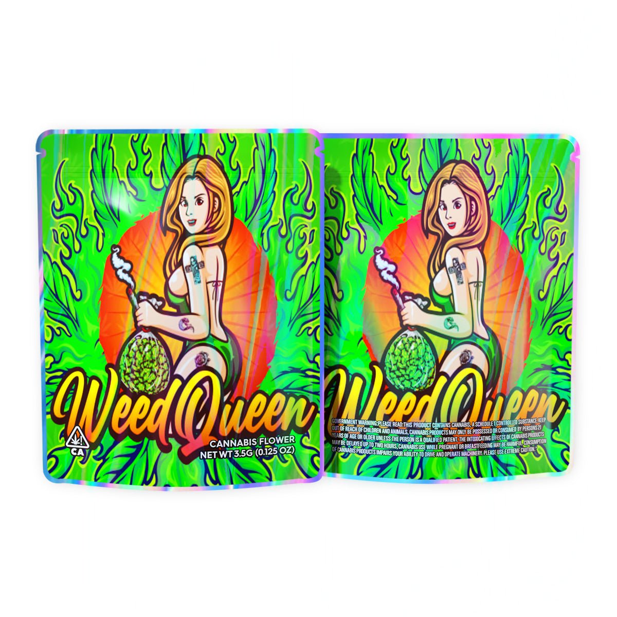 Weed Queen Mylar Bags 3.5 Grams