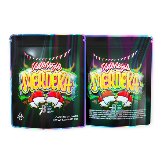 Indonesia Merdeka Mylar Bags 3.5 Grams