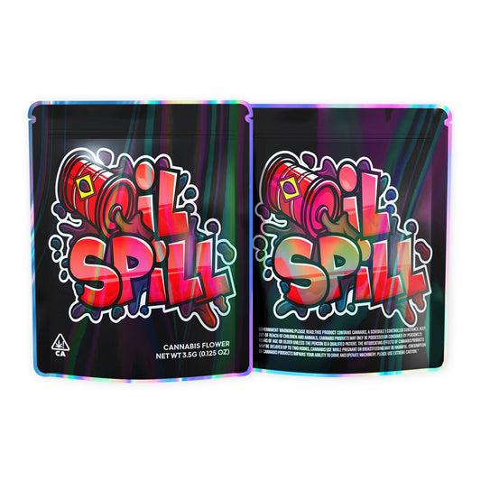 Oil Spill Mylar Bags 3.5 Grams