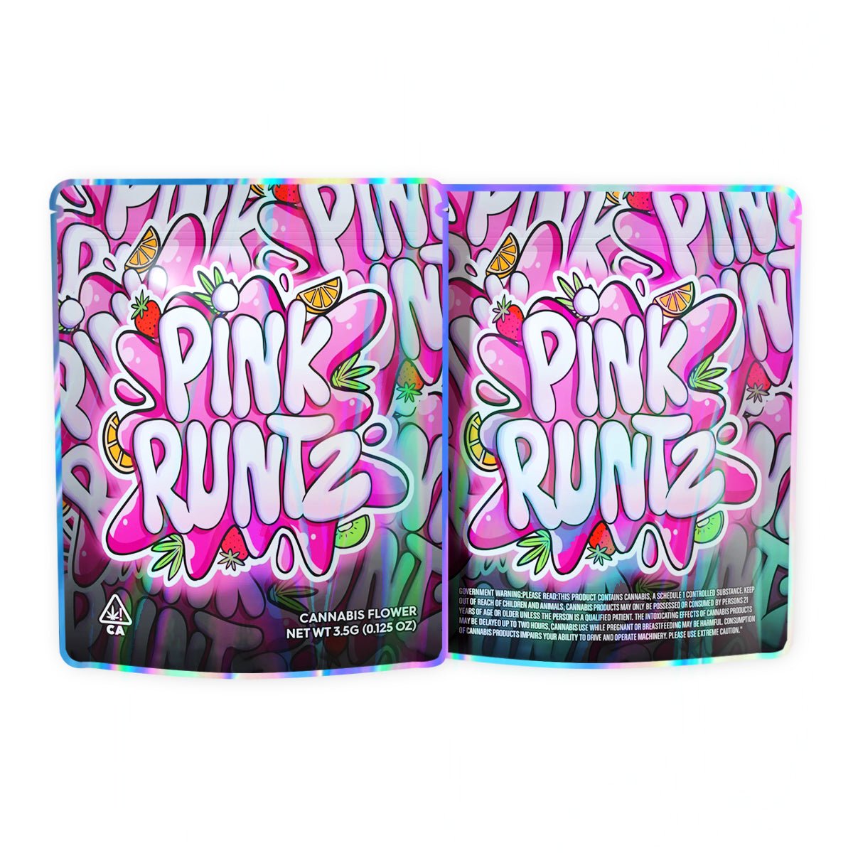 Pink Runtz Mylar Bags 3.5 Grams